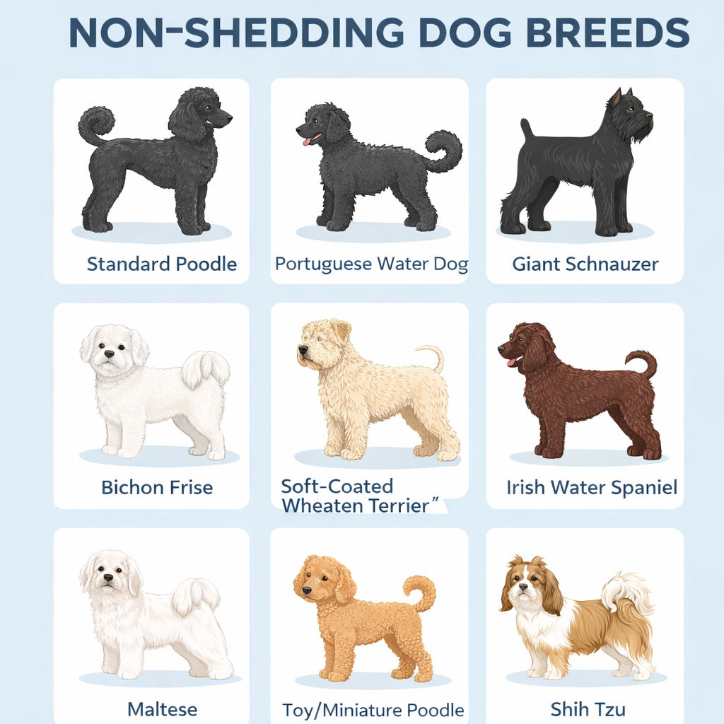 non shedding dog breeds diagram